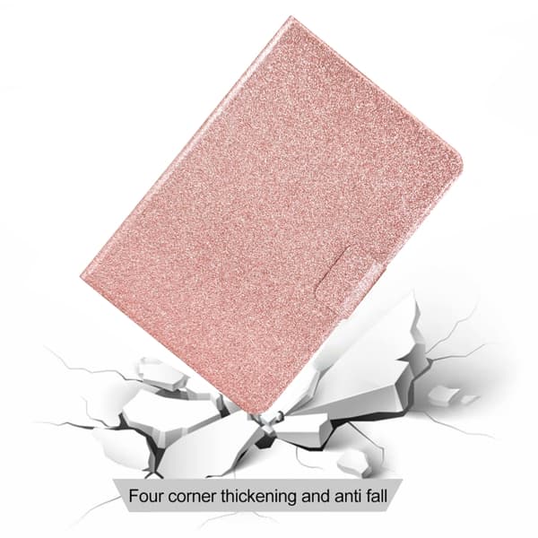 Samsung Galaxy Tab A9 / A11 Glitter Läderfodral Roséguld