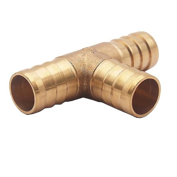 1 st 3/4\" 20mm slangklämma T-koppling mässing rör 3-vägs T-koppling gänga gas bränsle vatten luft