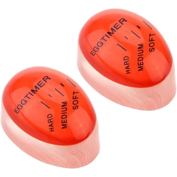 2 eggkokere, velg eggmodning (rød) til frokost[co]