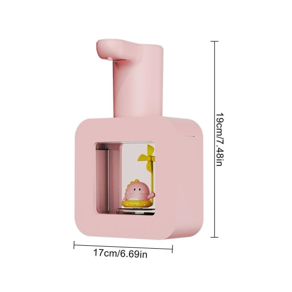 Väggmonterad automatisk tvåldispenser, tecknad enhörning/katt/dinosaurie handtvålpump dispenser för badrum Dinosaurie