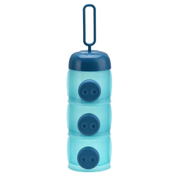 Bærbart 3-lags PP matdispenser for snacks, frukt og reise, gul
