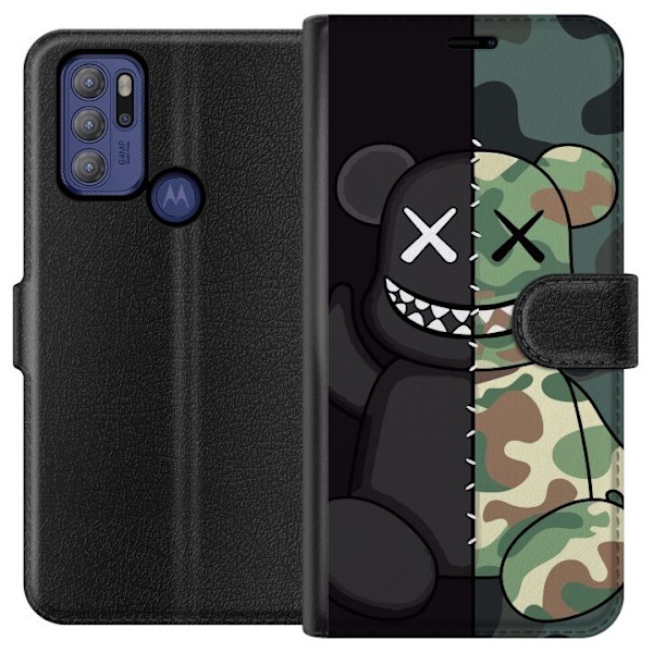 Motorola Moto G60S Lompakkokotelo Army