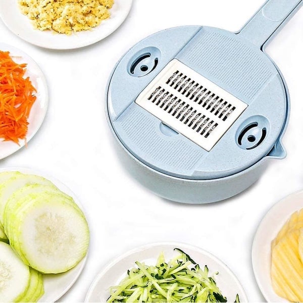 Vegetable Mandoline Slicer, 13-i-1 Grönsaksskärare, Grönsaksslicer, Manuell Grönsaksskärare, Med 4 Utbytbara Blad och Ägguleseparator
