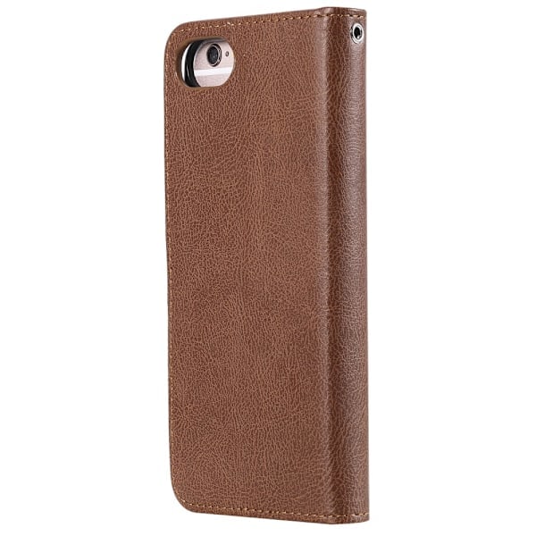 iPhone 6/7/8/SE (2020/2022) - 2in1 Magneetti/Lompakkokotelo - Ruskea Brown Ruskea