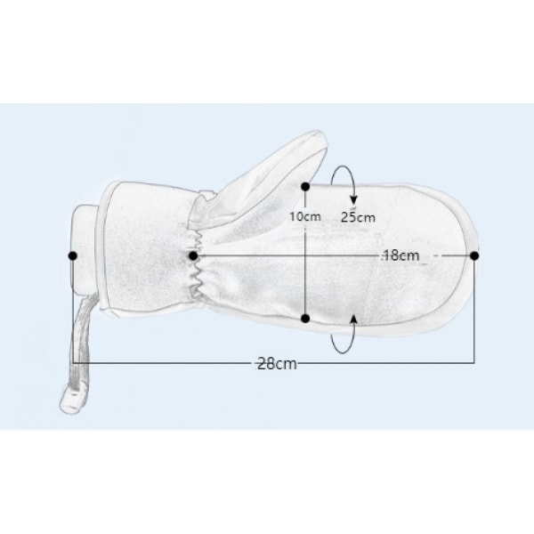 Snowboard Handsker Indre Fem Fingre Varmt Touchscreen Vandafvisende Ski Handsker - Hvid, M