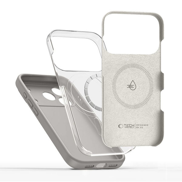 Tech-Protect iPhone 17 Pro Max Cover MagSafe Silicone Stone Grey 50