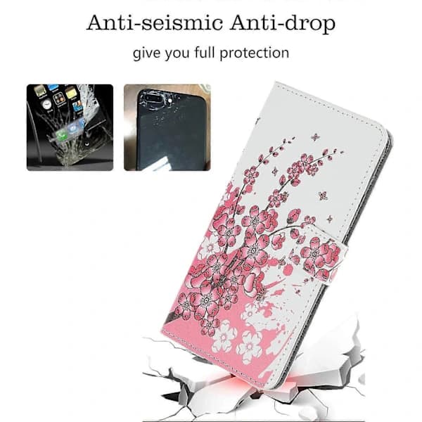 Mønstertryk Læderpung Etui til iPhone 12 Mini[co]
