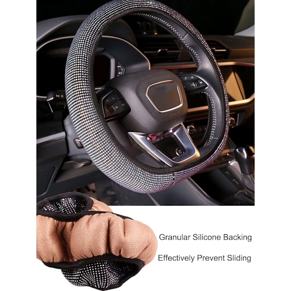 Glitter Steering Wheel Cover, Färgglad Bilratt Skydd