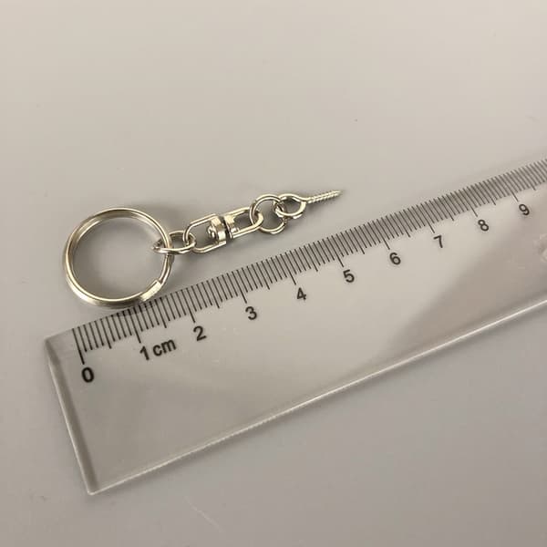 Five-piece accessory buckles with screws keychain keyring small toy small doll wood resin pendant
