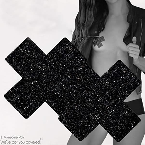 10 par Nippelöverdrag, Bling-Bling Kors Pasties Nippelöverdrag