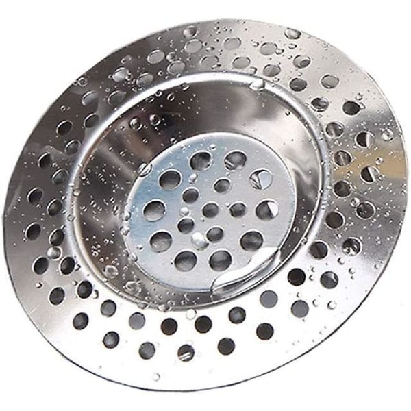 Rostfri diskbänkssil plugg diskbänkssil diskbänkssil hål sil avloppsskydd för badrum och kök, hårfångare propp för badkar (10-pack)