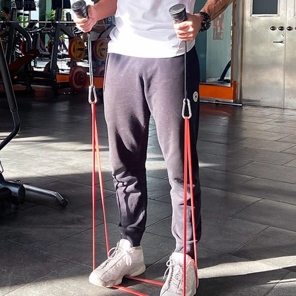 1 par Biceps Triceps Trækreb Single Grip Reb Nedtræk Kabel Gym Tilbehør[co]