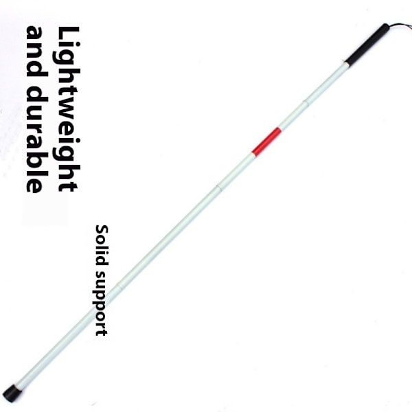 White Folding White Cane for Visually Impaired and Blind (Folds into 4 Sections) (124 cm)