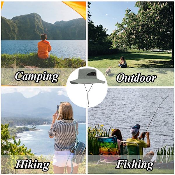 Sun Hat with Wide Brim, UV Protection, Foldable, Bucket Hat for Beach & Fishing