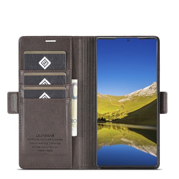 LC.IMEEKE Samsung Galaxy S22 Ultra Fodral Läder Brun