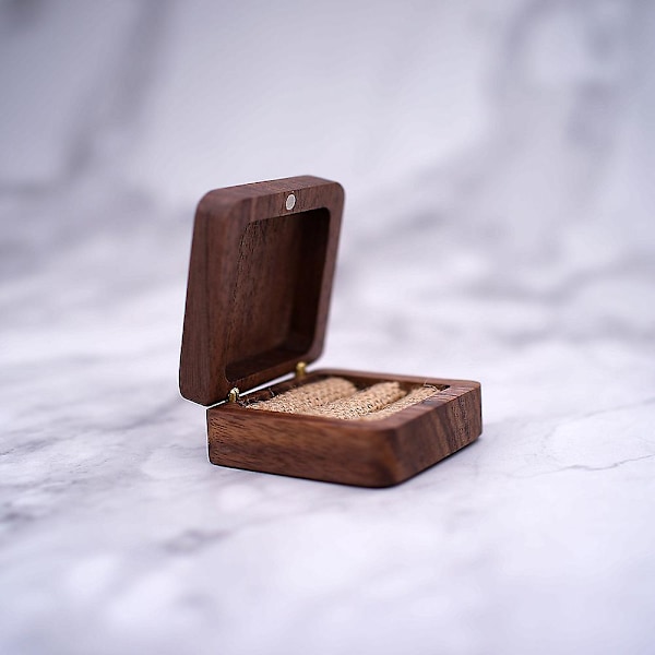 1 stk. træringæske smykker opbevaring bærbar holder bryllup forlovelse arrangør