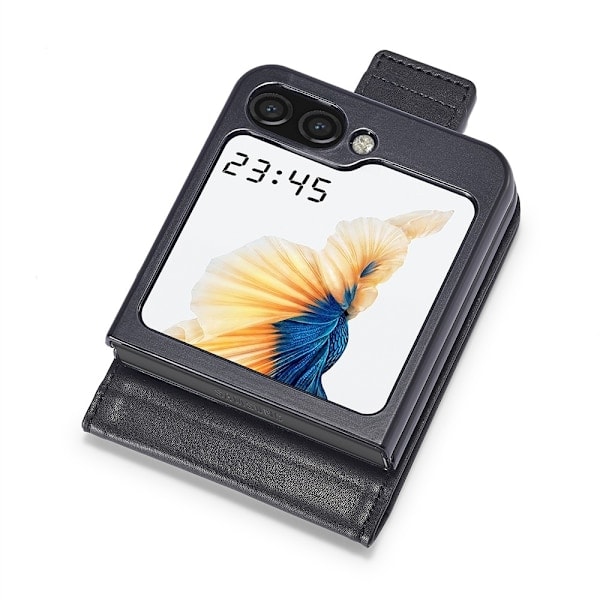 LC.IMEEKE Galaxy Z Flip 6 Skal Med Kortfack Svart