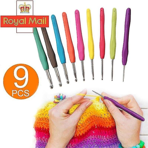 Knitting Tool Sweater Needle Tpr Soft Handle Aluminum Crochet Color Handle Crochet