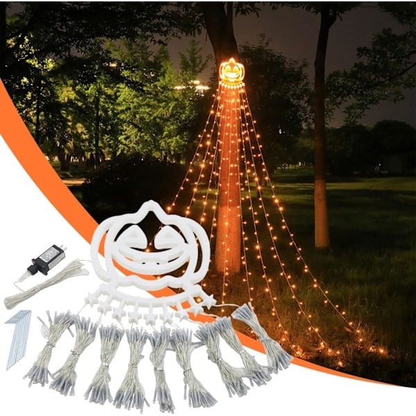 Vesiputousvalot, LED-valonauhat ulkokäyttöön vedenpitävät, Halloween-vesiputousvalot, moniväriset valonauhat koristevalot joulukoriste, kuten
