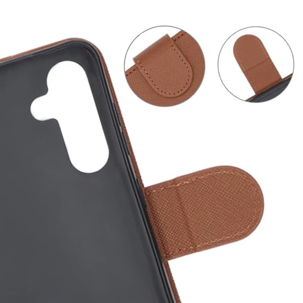 Samsung Galaxy S24 Plus Wallet Case with Stand - Brown Brun brown