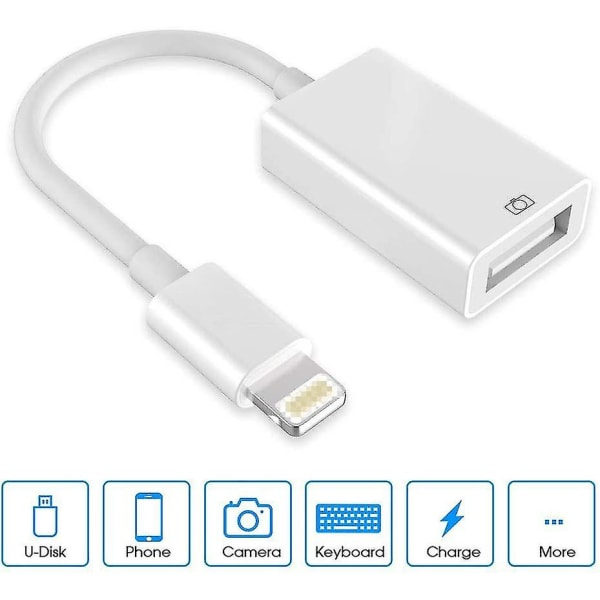 Usb-kameraadapter, Usb Otg-kabel, hane till Usb-hona-adapter, ingen app behövs