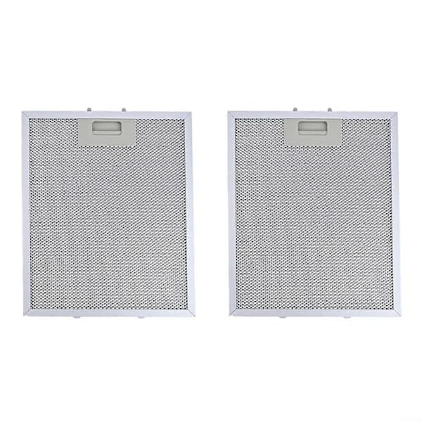 2 x Filter, 2 x Fedtfilter i aluminiumnet, emhættefilter, udskiftning, 300 x 250 mm