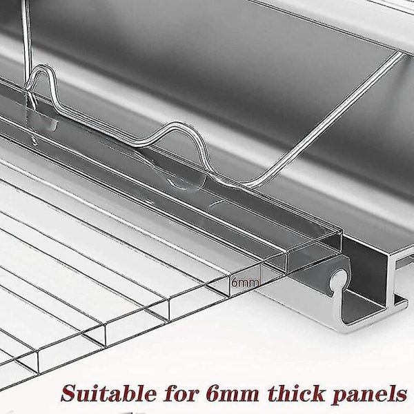 100 stk drivhusglassklemmer inkludert 50 W-type rustfritt stål klemmer og 50 Z-type drivhusglassklemmer