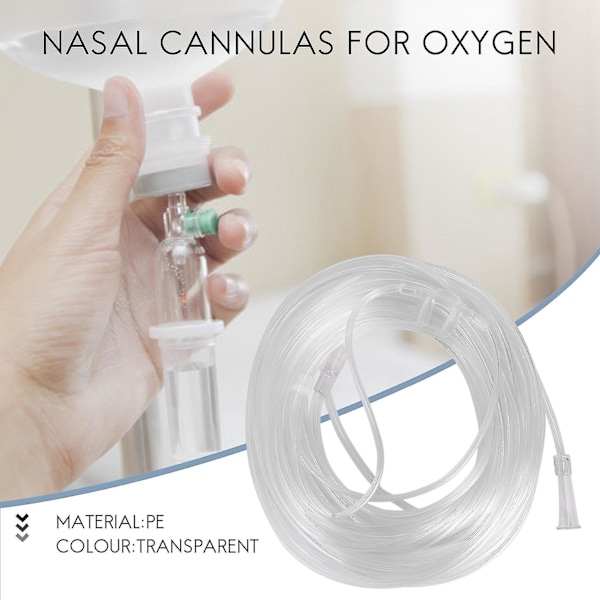 8m Mjuk Nasal Syre Gas Cannula Nasal Syre Rör Lämplig För Syre Generator