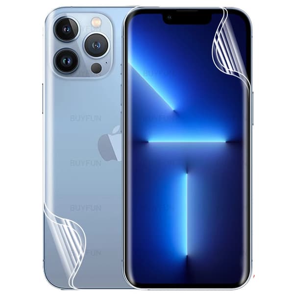 iPhone 12 Hydrogel Screen Protector Front & Back HD 0.2mm Transparent transparent