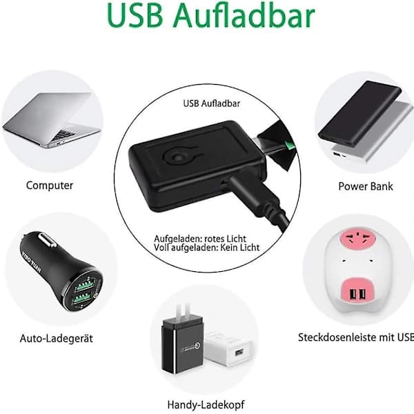 4 stk oppladbare LED-armbånd blinkende refleksarmer LED-striper sikkerhetslys