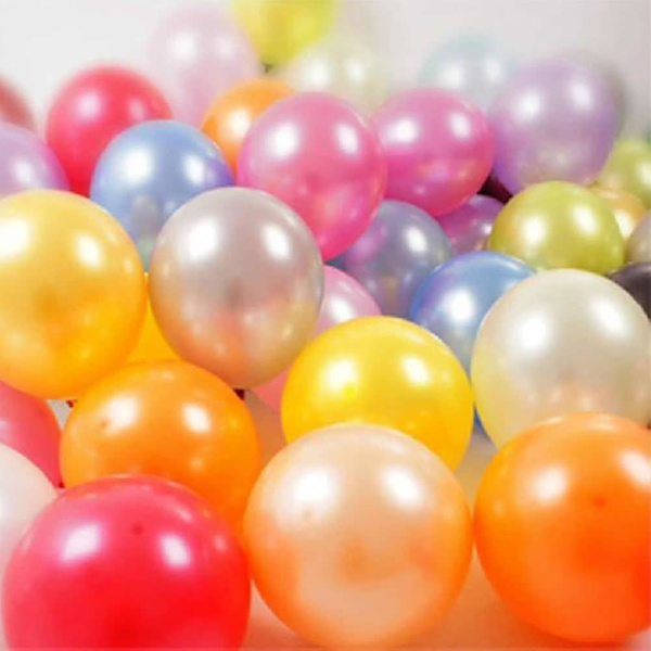 100 st 10 tum färgglada pärl latexballonger fest bröllop födelsedag