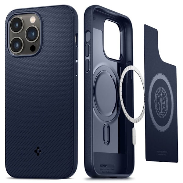 Spigen iPhone 14 Pro Deksel MagSafe Mag Armor Marineblå