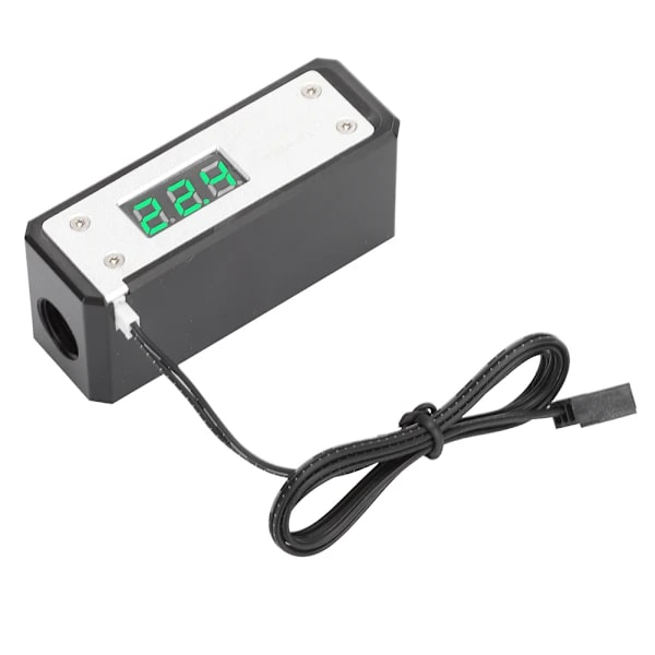 Vattenkylning Digital Termometer Hög Precision G1/4 Silverpanel Röd/Blå/Grön/Vit Display Silverpanel + Grön Display[co]