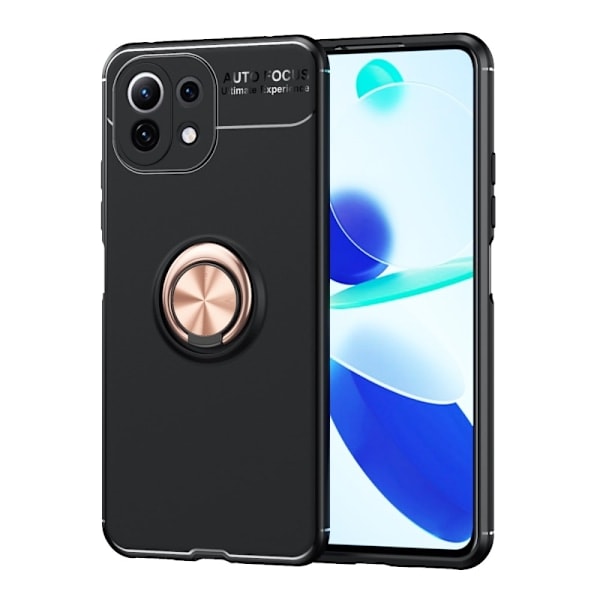 Xiaomi Mi 11 Lite - Rengaskotelo - Musta/Ruusukulta Musta/Ruusukulta