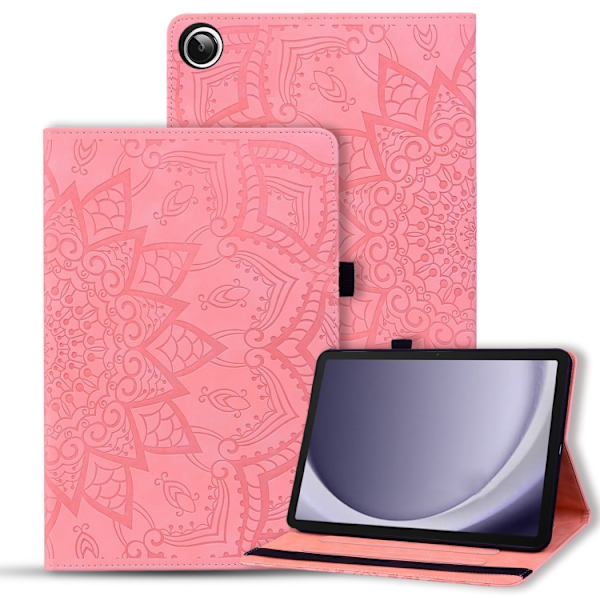 Samsung Galaxy Tab A9+ / A11+ Embossed Calf Texture Leather Case Rosa