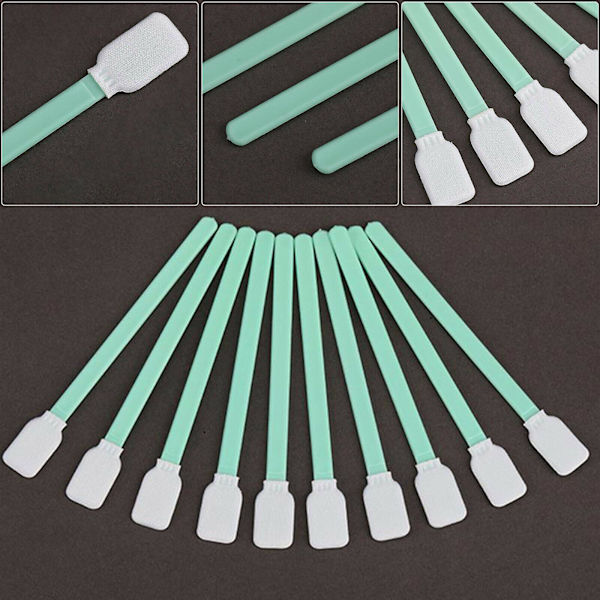 100 st skumtoppssvampset, PP-pinne svamprengöringssvampset för lins