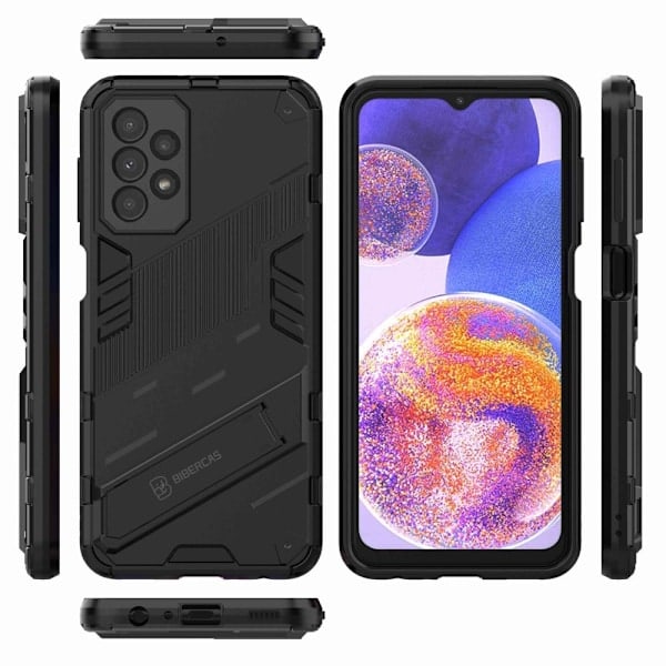 Samsung Galaxy A23 5G Cover Stødsikkert Hybrid Støtteben Sort