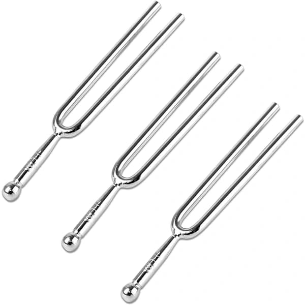 3 stemmegafler i aluminiumslegering til violininstrument (sølv)[co]