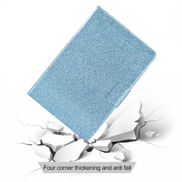 Samsung Galaxy Tab A9 / A11 Glitter Lædercover Blå