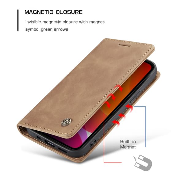 CaseMe Slim Wallet Case iPhone 12/12 Pro Brown