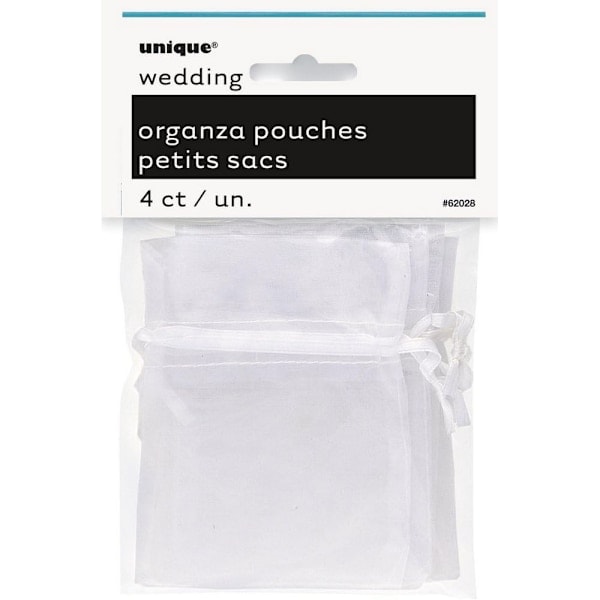 Unika organza-juhlapussit (4 kpl) One Size Valkoinen White One Size