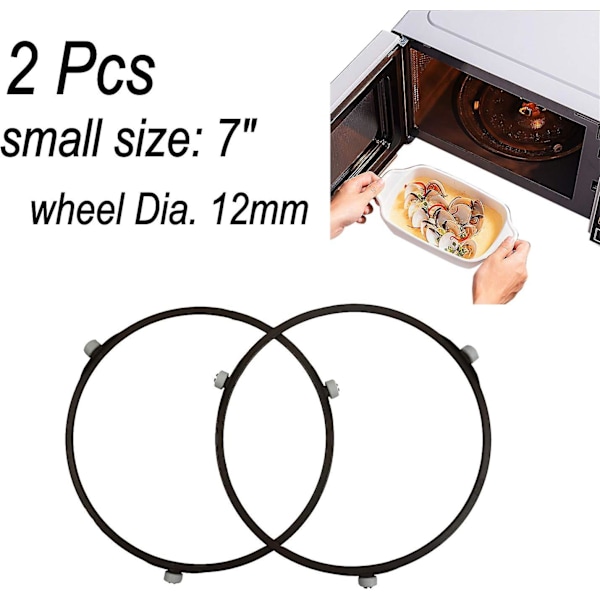 2 stk. 7\" mikrobølgeovn dreieskive ringer - erstatning indre ring for 9,6\"-10,6\" glassplate