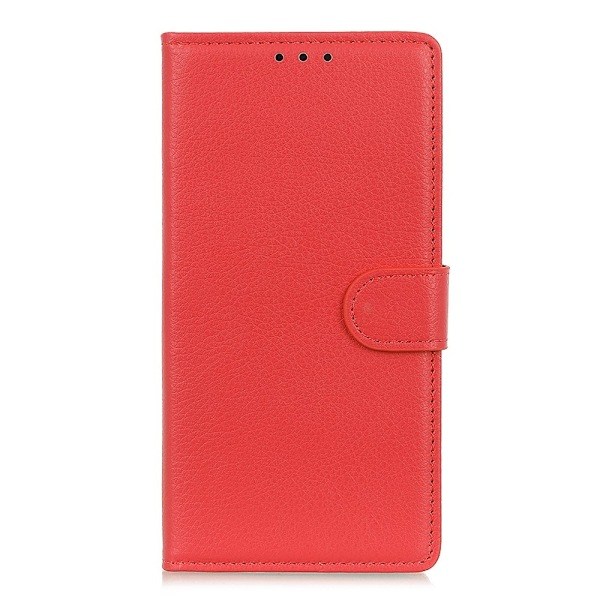 Sony Xperia 5 III Etui Litchi Tekstur Rød