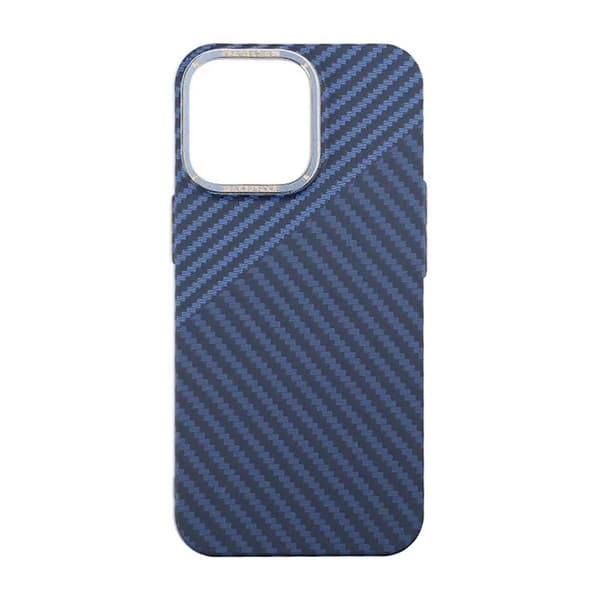 iPhone 15 Pro Max hiilikuituinen matkapuhelinkotelo - sininen/harmaa multifärg gray
