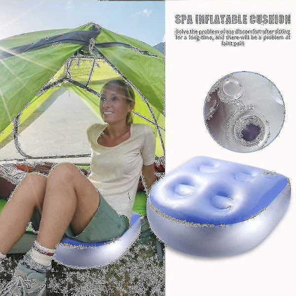 2 st uppblåsbara bälteskuddar, badtunna kudde spa bälteskudde ryggdyna koppar för alla spa och varma (ruipei) lin