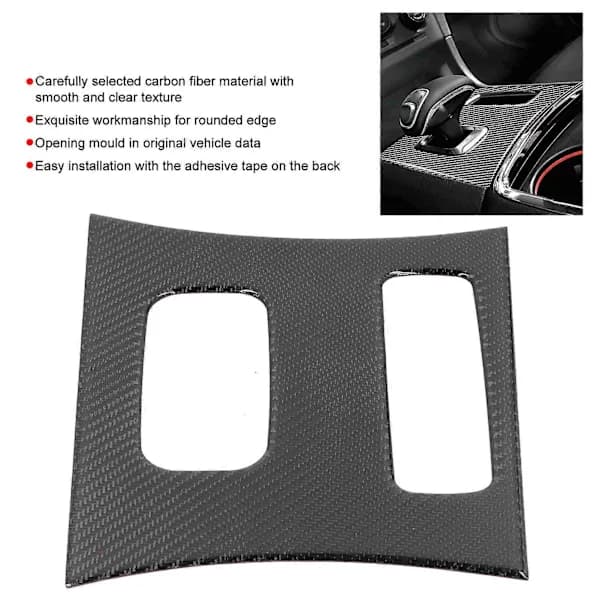 Kolfiber Sentral Kontroll Girpanel Dekor for Dodge Charger 2011-2014 Bildel Manuell Gir [co]