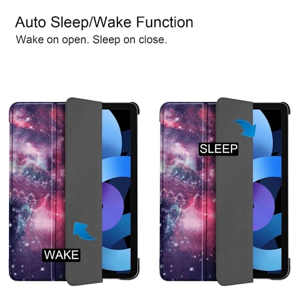iPad Air 2025-2020 Kotelo Tri-Fold Cosmic Space
