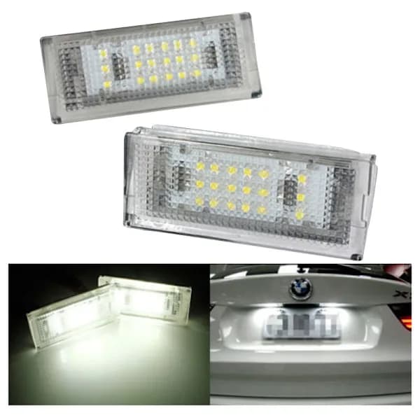 2 x 18 LED nummerpladelygter til E46 4-dørs sedan 325i 328i 99-03[co]
