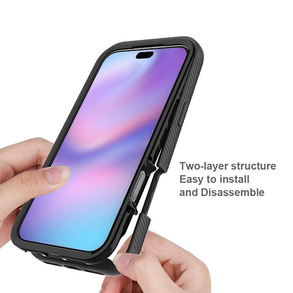 iPhone 17 Pro Max Deksel Hybrid Støtsikkert Svart 51