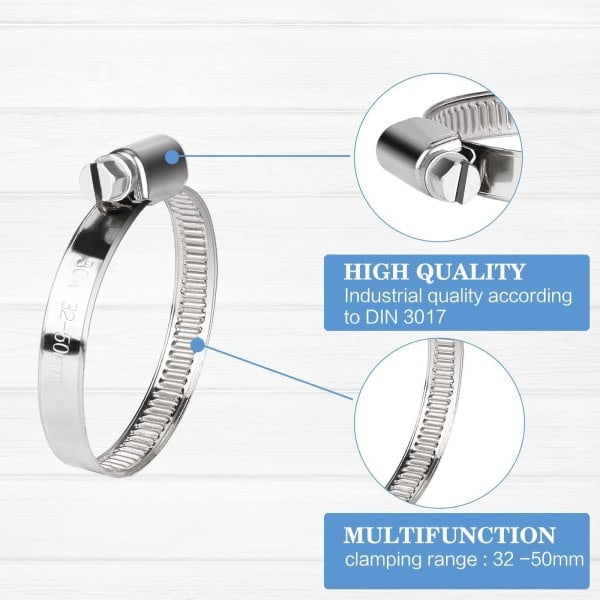 CDQ 4 kpl letkusovitin 32 mm - 38 mm, liitäntäsarja uima-allasletkulle
